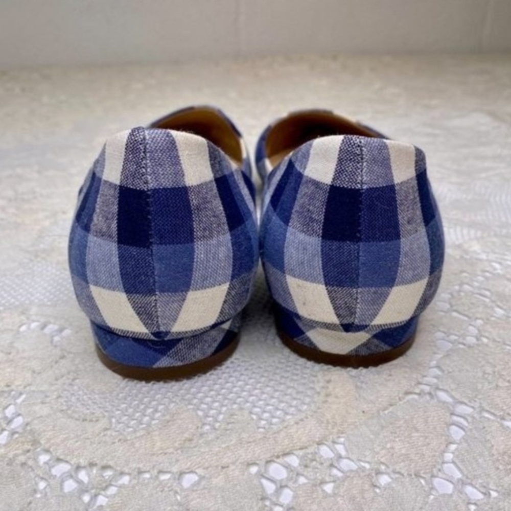 Unisa Blue Checkered Women's Flats - Picture 3 of 8
